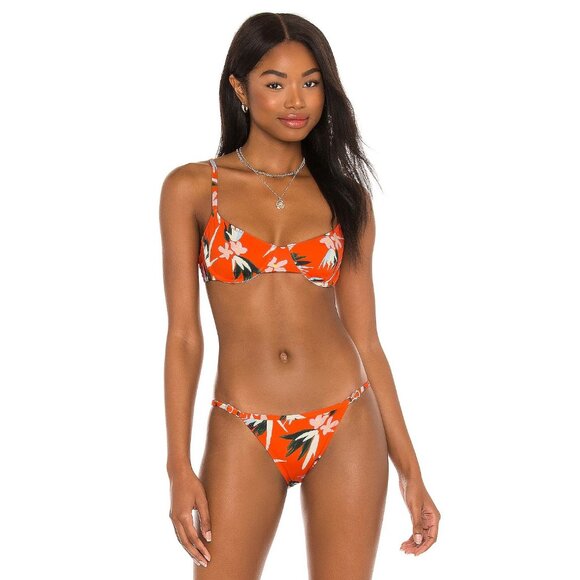 Solid & Striped The Ginger Bikini Top in Vida Floral XS Underwire Island Resort - Picture 1 of 4
